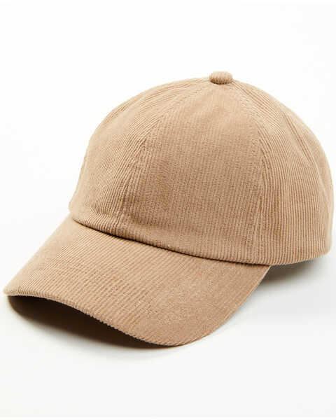 Cleo + Wolf Women's Solid Corduroy Ball Cap, Taupe, hi-res