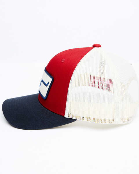 Image #2 - Kimes Ranch Men's The Cutter Horns Logo Patch Mesh-Back Ball Cap , Red, hi-res
