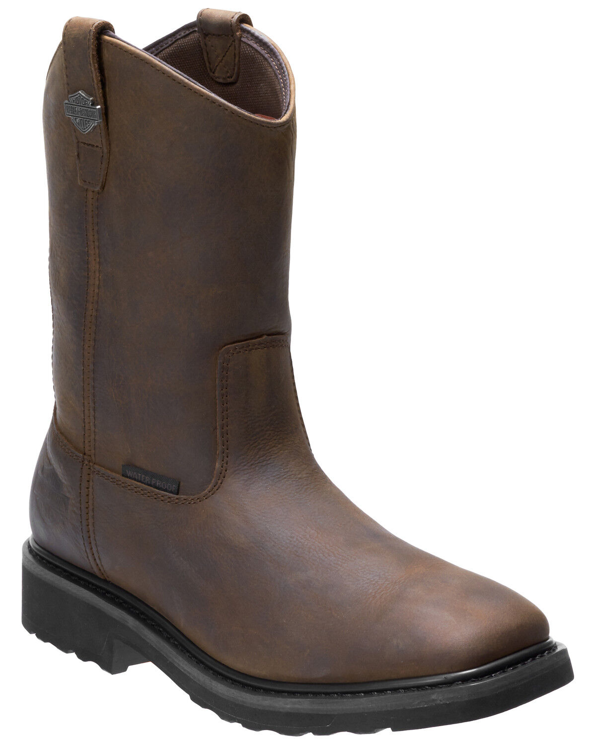 Image #1 - Harley Davidson Men's Altman Waterproof Western Work Boots - Soft Toe, Brown, hi-res