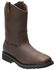 Image #1 - Harley Davidson Men's Altman Waterproof Western Work Boots - Soft Toe, Brown, hi-res