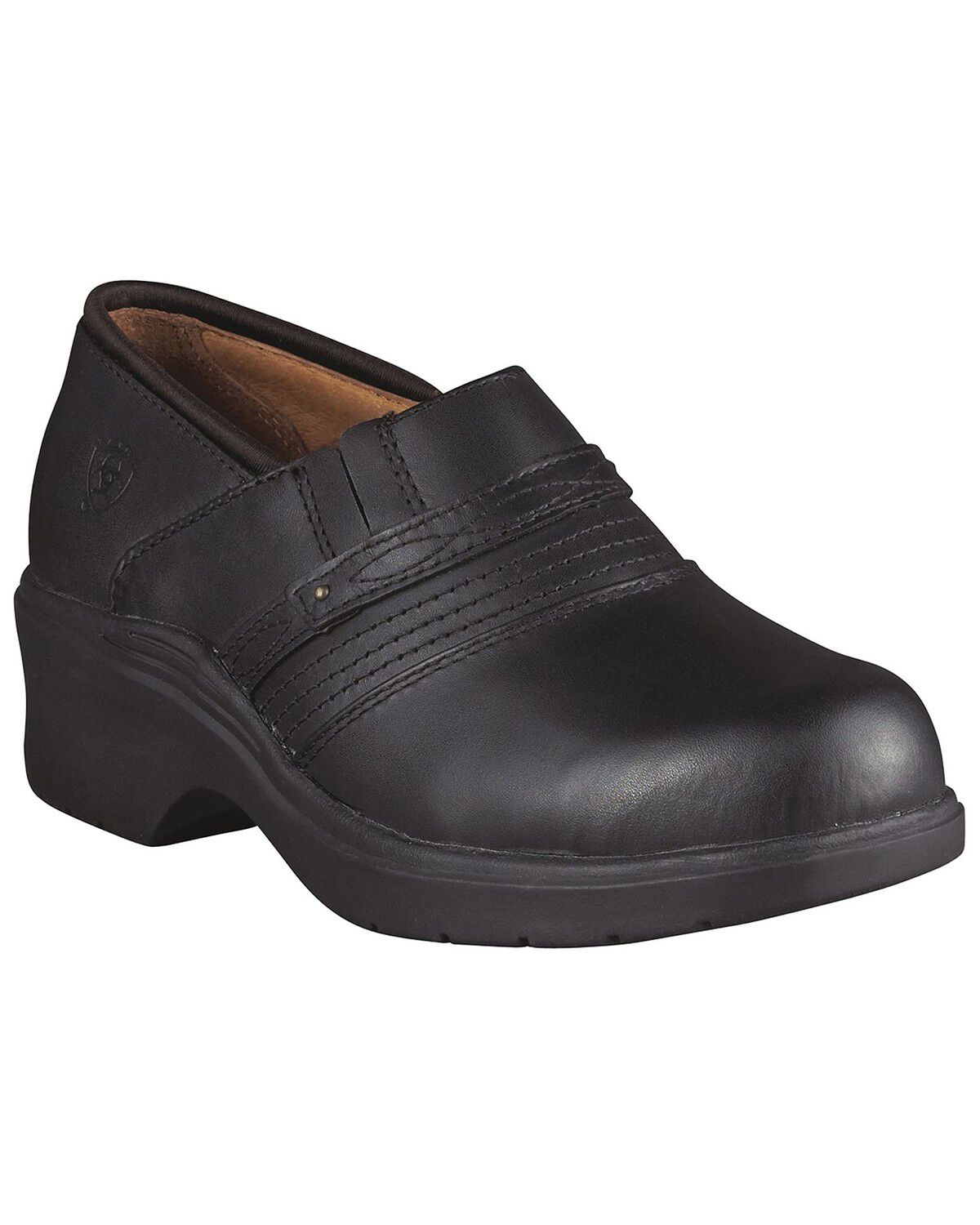 Image #1 - Ariat Black Clogs - Steel Toe, Black, hi-res