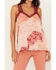 Image #3 - Miss Me Women's Floral Sleeveless Top, Red, hi-res