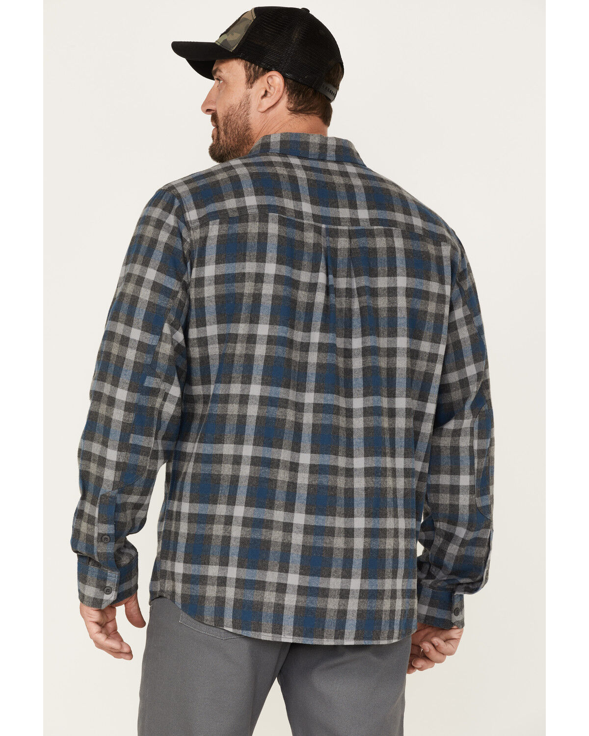 Image #4 - Brothers and Sons Men's Everyday Plaid Print Button Down Western Flannel Shirt, Blue, hi-res