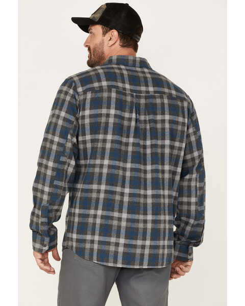 Image #4 - Brothers and Sons Men's Everyday Plaid Print Button Down Western Flannel Shirt , Blue, hi-res