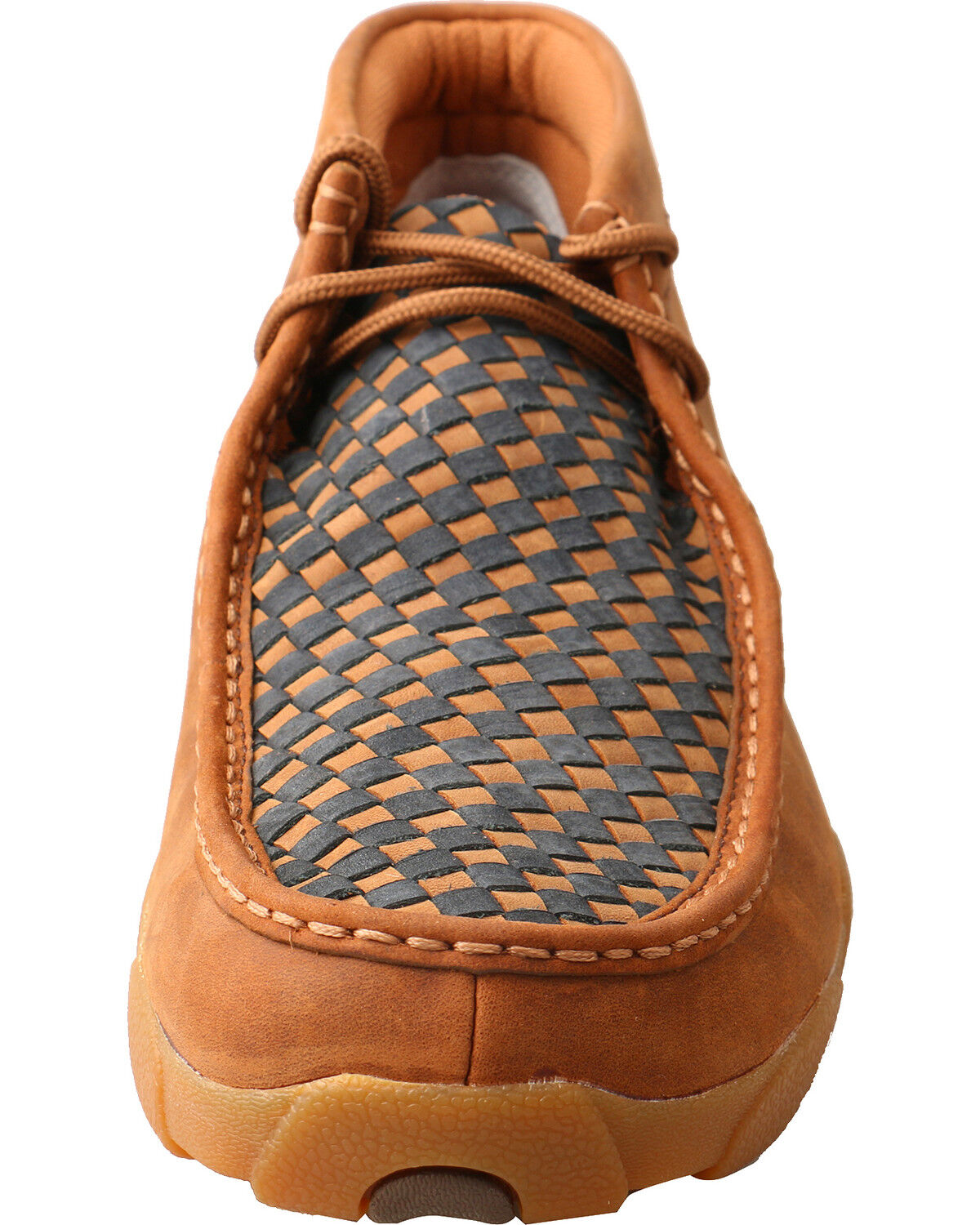 Image #4 - Twisted X Men's Slip-On Basketweave Driving Mocs - Moc Toe, Brown, hi-res