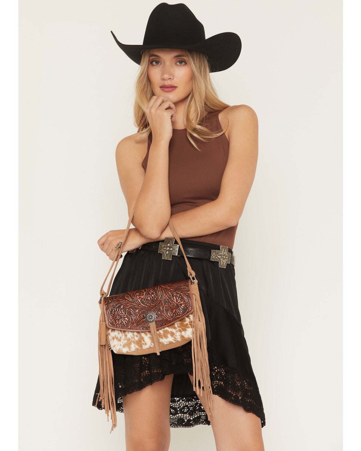 Image #1 - Shyanne Women's Cassidy Shoulder Bag, Brown, hi-res