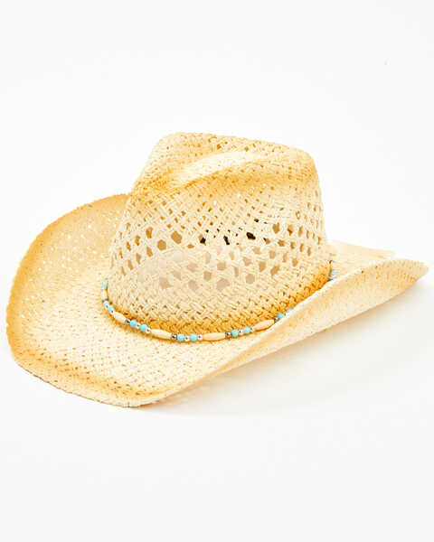 Shyanne Women's Sadie Straw Cowboy Hat , Natural, hi-res