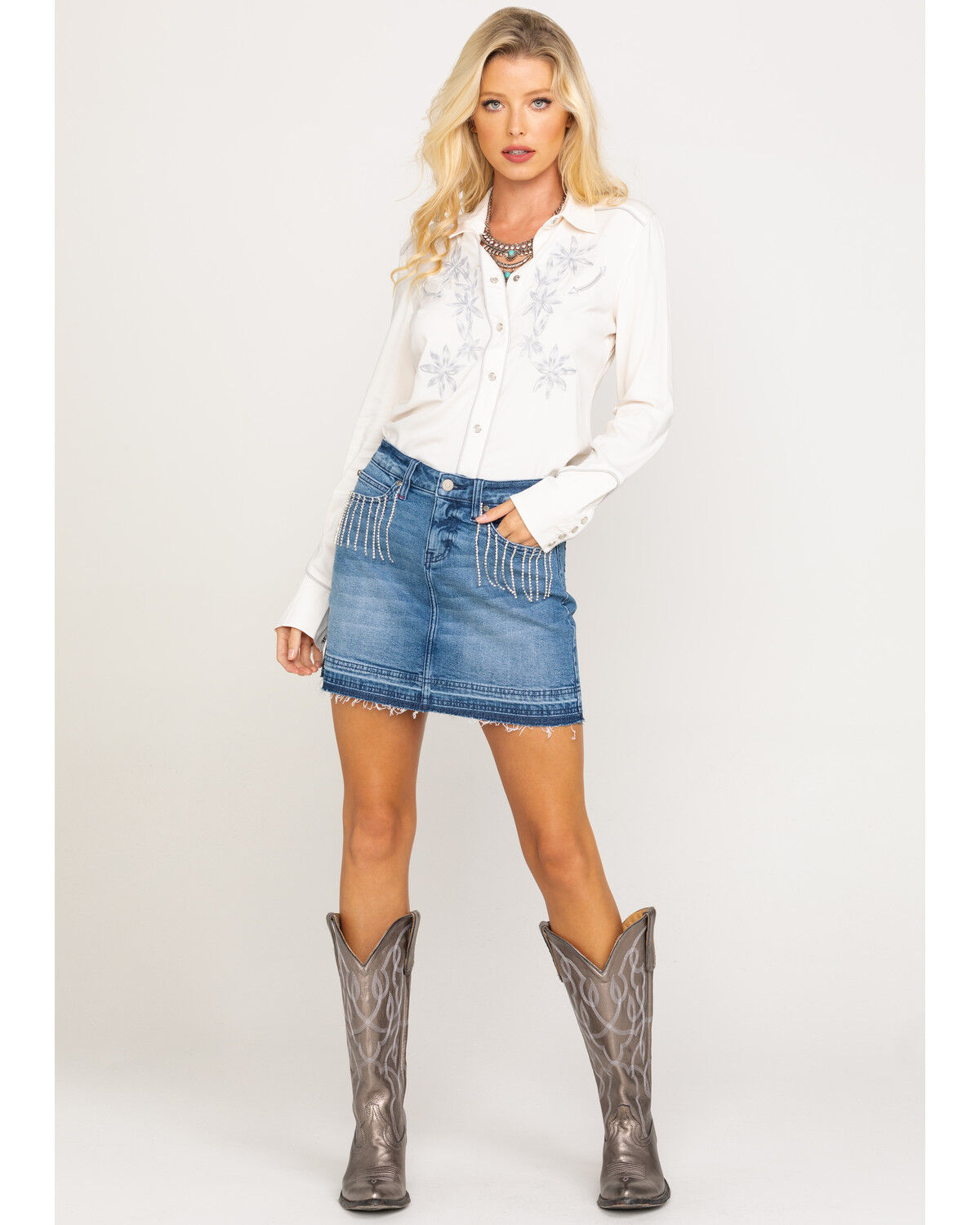 country denim skirt