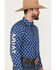 Image #1 - Ariat Men's Team Dax Southwestern Logo Long Sleeve Button-Down Western Shirt, Navy, hi-res