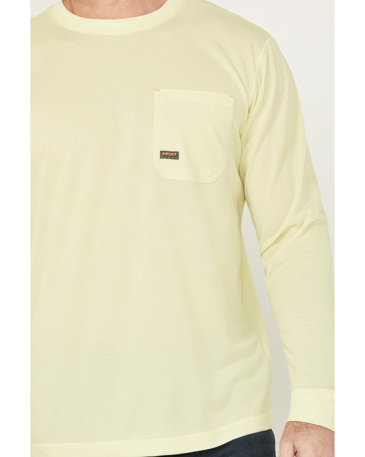 Image #3 - Ariat Men's Rebar Heat Fighter Long Sleeve Work Shirt - Tall, Light Green, hi-res