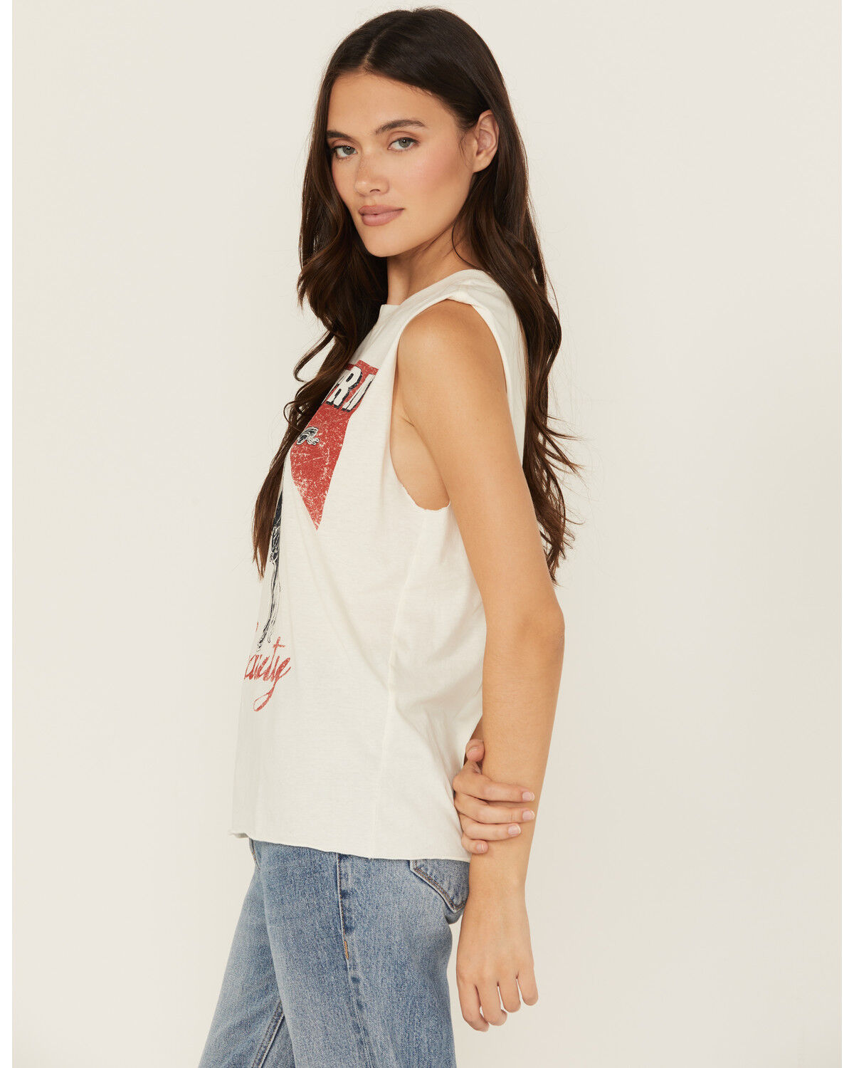 Image #2 - Shyanne Women's Western Beauty Graphic Tank, Ivory, hi-res