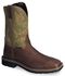 Image #1 - Justin Men's Stampede Driller Brown Work Boots - Steel Toe, Waxed Brn, hi-res