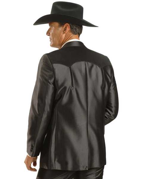 Image #2 - Circle S Men's Boise Western Suit Coat - Big and Tall, Black, hi-res