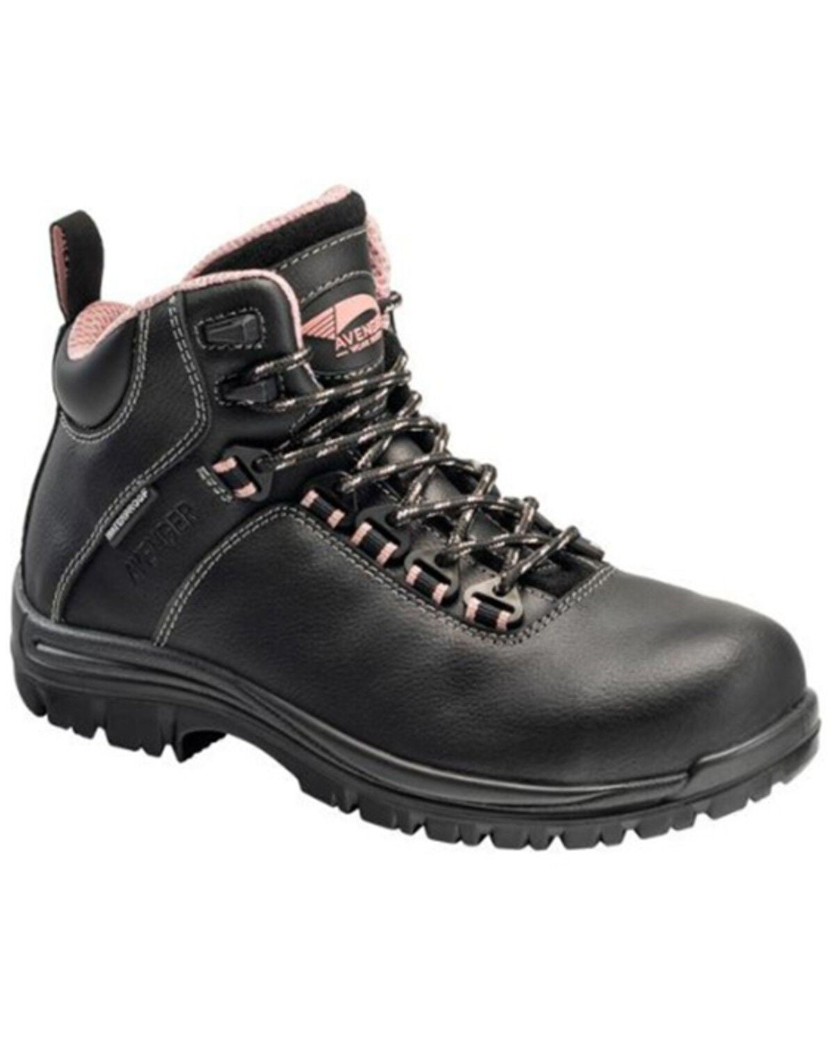 Avenger Women's Breaker Mid 6" Lace-Up Work Boot - Composite Toe, Black, hi-res