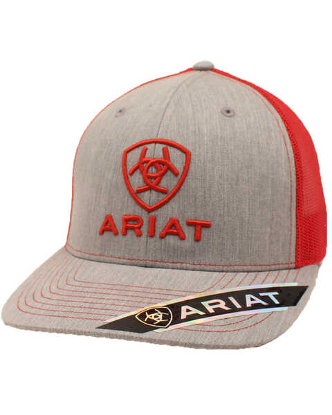 Ariat Men's Classic Logo Ball Cap , Grey, hi-res