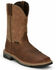 Justin Men's Carbide Western Work Boots - Composite Toe, Brown, hi-res