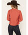 Image #4 - Wild Moss Women's Western Embroidered Long Sleeve Peasant Top, Rust Copper, hi-res