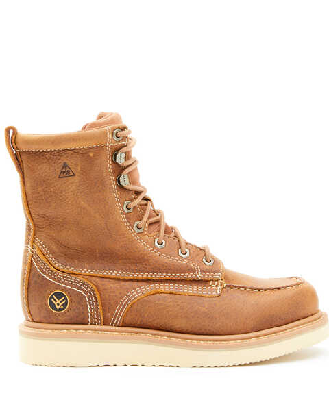Hawx Men's Brown Wedge Work Boots - Soft Toe, Brown, hi-res