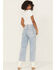 Image #3 - Flying Monkey Women's Katie Light Wash Super High Rise Barrel Stretch Denim Jeans, Light Wash, hi-res