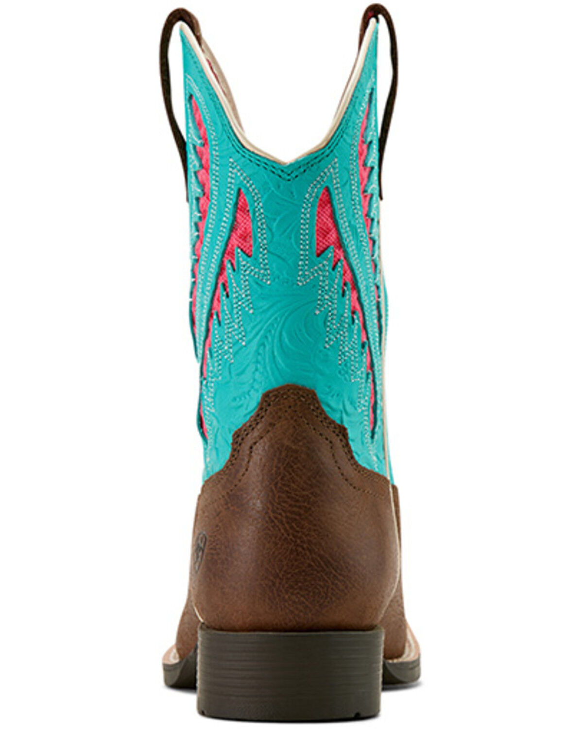 Image #3 - Ariat Girls' Quickdraw VentTek Western Boots - Broad Square Toe, Turquoise, hi-res