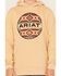 Image #3 - Ariat Boys' Boot Barn Exclusive Canyon Graphic Hooded Sweatshirt, Sand, hi-res