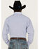 Image #4 - Wrangler Men's Striped Print Long Sleeve Snap Western Shirt , Blue, hi-res