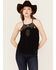 Image #1 - Idyllwind Women's Surrey Embroidered And Beaded Halter Top, Black, hi-res