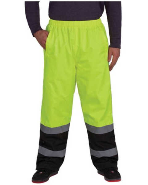 Utility Pro Men's Hi-Vis Pro Grade Waterproof Work Pants, Yellow, hi-res
