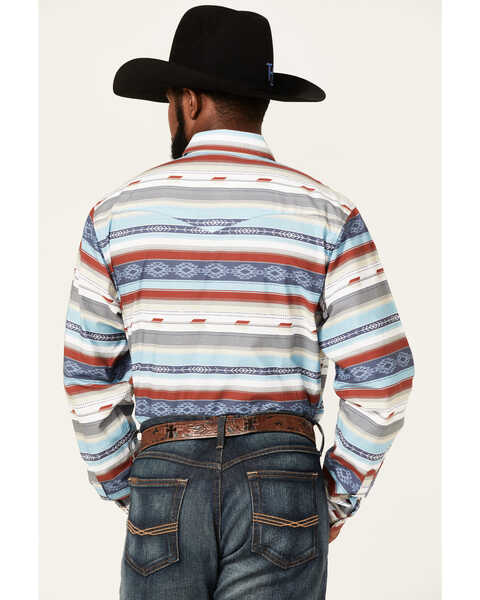 Image #4 - Roper Men's Arrow Horizontal Southwestern Print Long Sleeve Snap Western Shirt , Multi, hi-res