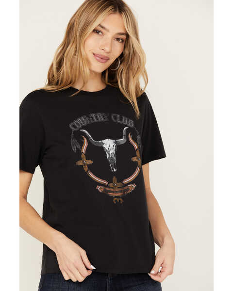Image #2 - Idyllwind Women's Country Club Graphic Short Sleeve Trustee Tee , Black, hi-res