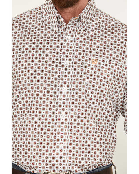 Image #3 - Cinch Men's Medallion Print Long Sleeve Button Down Western Shirt, White, hi-res