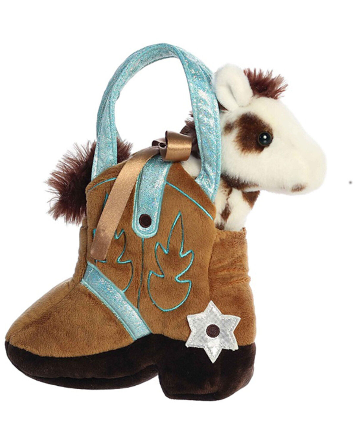 Image #1 - Aurora 7.75" GiddyUp Boot™ Fancy Pals™ Plus Toy, Brown, hi-res