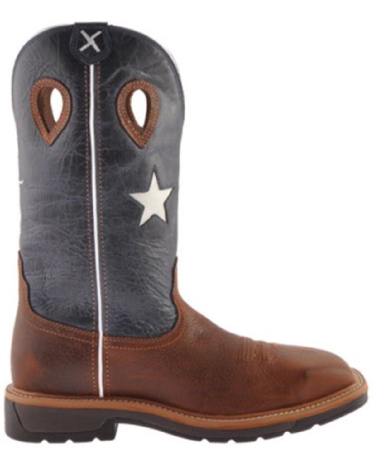 Image #2 - Twisted X Men's Texas Flag Lite Western Work Boots - Steel Toe - Extended Sizes, Multi, hi-res