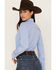 Image #4 - Ariat Women's Gingham Print Long Sleeve Button-Down VentTEK Stretch Shirt, Blue, hi-res
