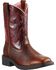 Ariat Krista Pull On Work Boots - Steel Toe, Dark Brown, hi-res