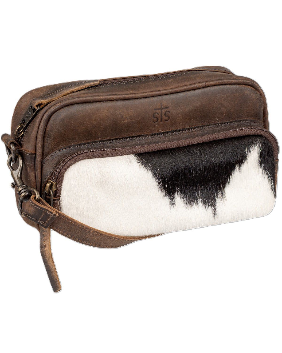 Image #1 - STS Ranchwear by Carroll Women's Jess Cowhide Crossbody Bag, Brown, hi-res