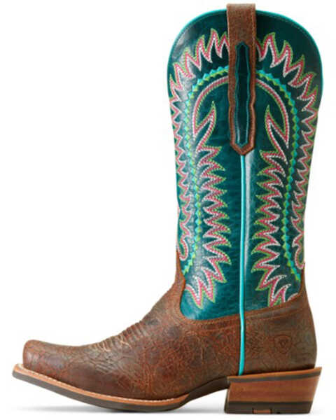 Image #2 - Ariat Women's Derby Monroe Western Boots - Square Toe , Brown, hi-res