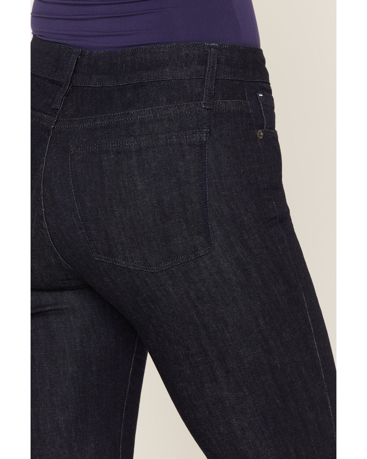 Image #4 - Haddad Women's Vintage Dark Wash Venice Bootcut Stretch Denim Jeans, Dark Wash, hi-res