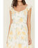 Image #3 - Ash & Violet Women's Floral Print Sleeveless Floral Print Midi Dress, Yellow, hi-res