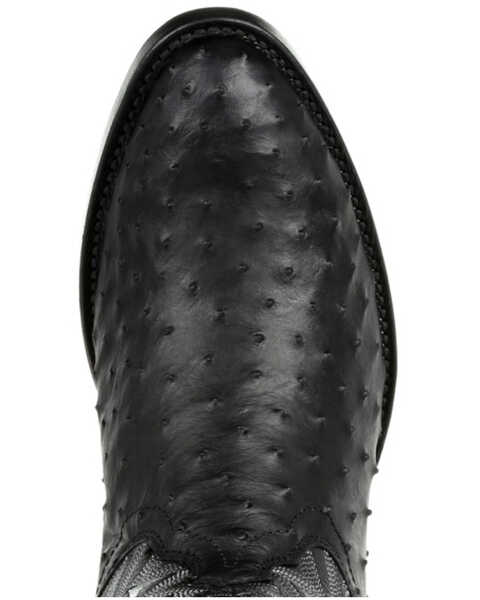 Image #6 - Durango Men's Black Full-Quill Ostrich Western Boots - Round Toe, Black, hi-res