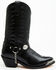 Image #2 - Laredo Men's Concho Harness Western Boots - Medium Toe, Black, hi-res