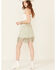 Image #2 - Double D Ranch Women's Dee Belted Fringe Leather Skirt, Sage, hi-res