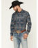 Image #1 - Moonshine Spirit&reg; Men's Show Stopper Floral Print Long Sleeve Snap Western Shirt, Blue, hi-res
