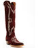Image #1 - Dan Post Women's Marlowe Suede Western Boots - Snip Toe, Red, hi-res