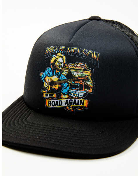 Brixton x Willie Nelson Men's Embroidered Shotgun Mesh Back Trucker Cap, Black, hi-res