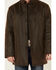 Image #3 - Cripple Creek Men's Enzyme Washed Storm-Flap Long Coat, Brown, hi-res