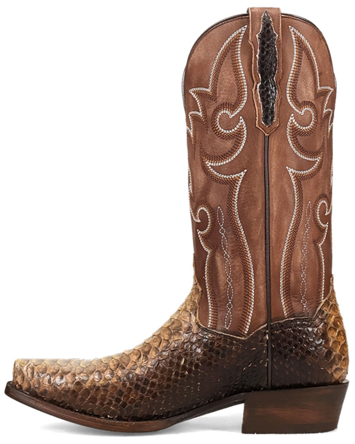 Image #3 - Dan Post Men's Exotic Python Stryker Western Boots - Snip Toe, Taupe, hi-res