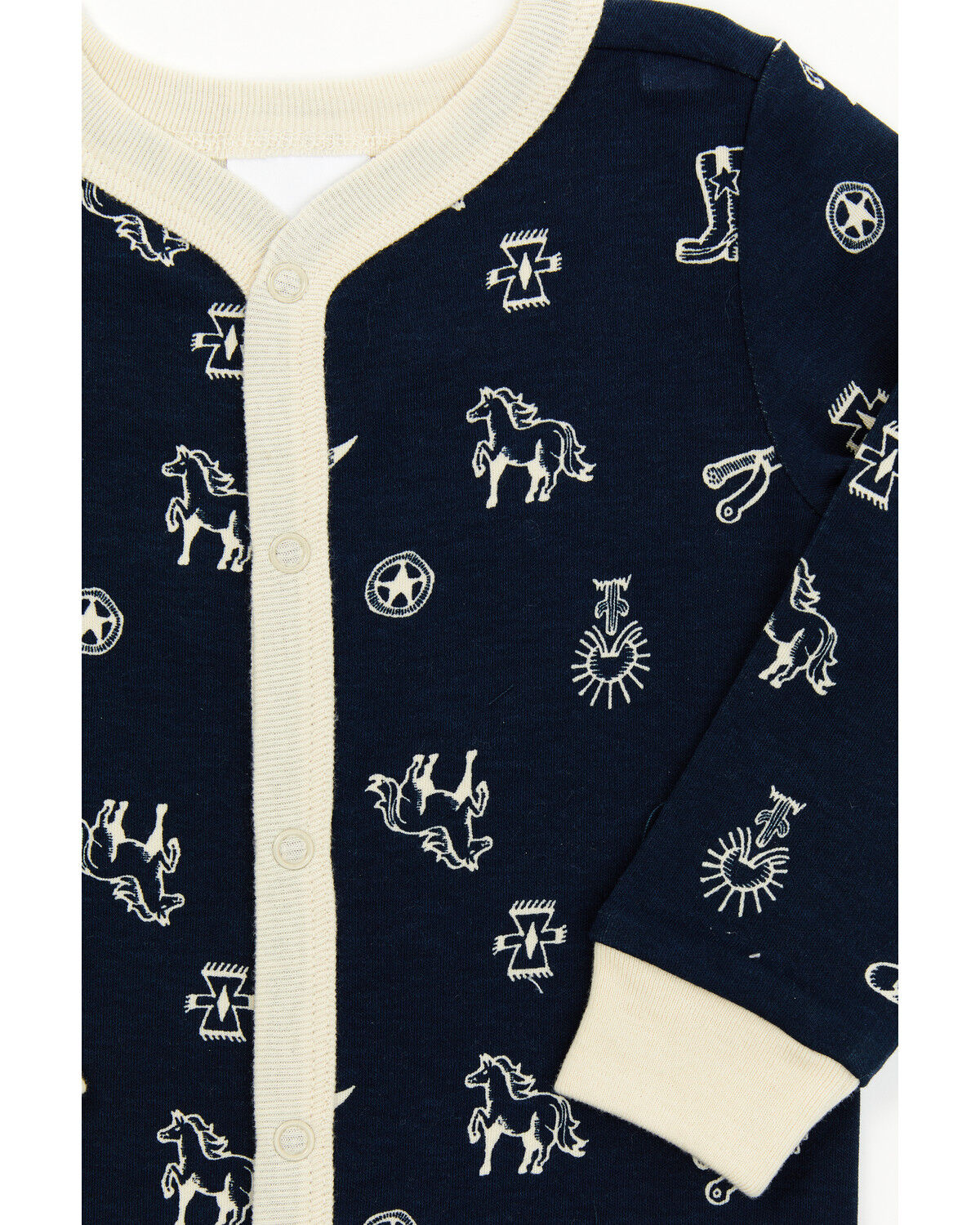 Image #3 - Cody James Infant Boys' Desert Conversation Print Onesie Footed PJ Set - 2-Piece, Navy, hi-res