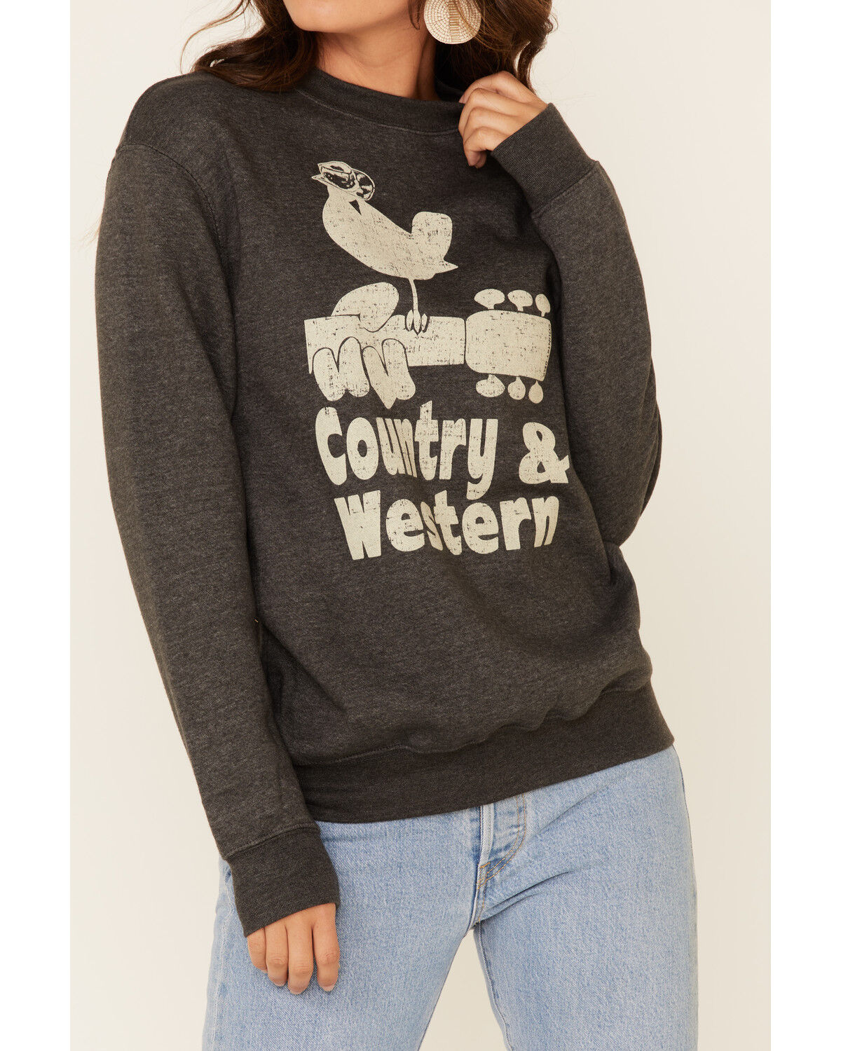 Image #3 - Country Deep Women's Country N Western Vintage Graphic Concert Tee, Charcoal, hi-res