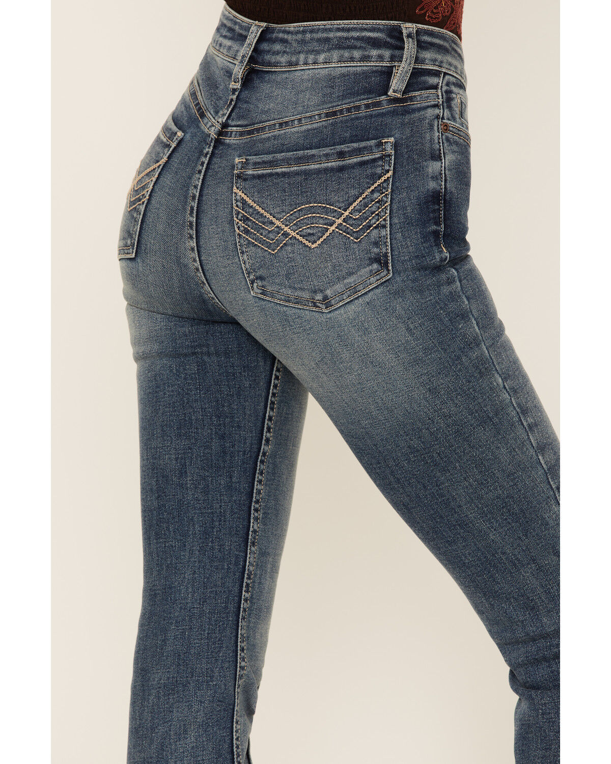 Image #4 - Idyllwind Women's Belmont Medium Wash High Risin' Seamed Front Sanding Bootcut Jeans, , hi-res